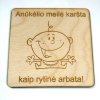 mediniai padėklai su graviravimu